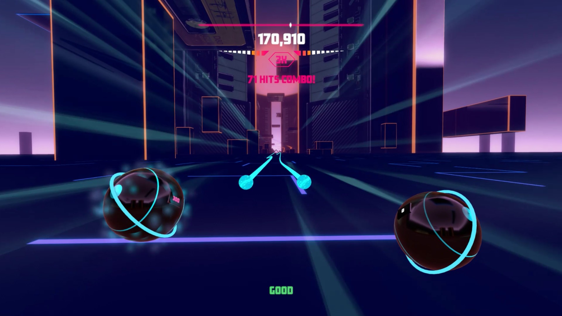 In-game screenshot of Synth Riders