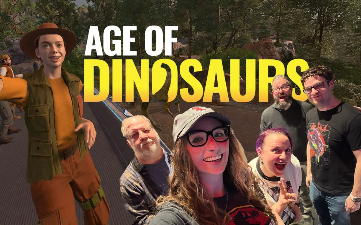 Hands-on close-up showing features of Age of Dinosaurs VR