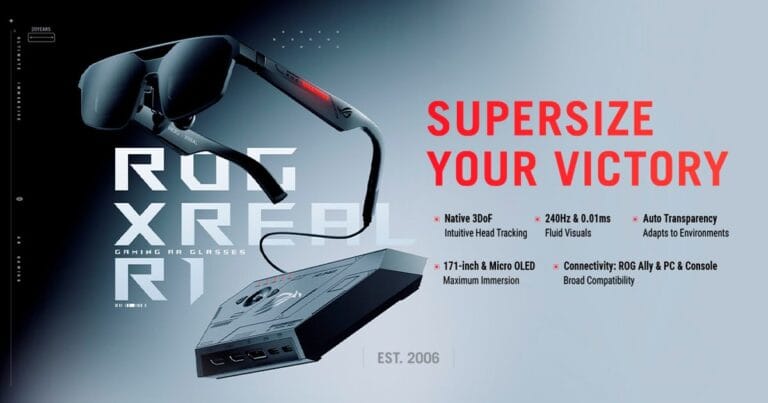 High resolution product overview of Asus ROG Xreal R1