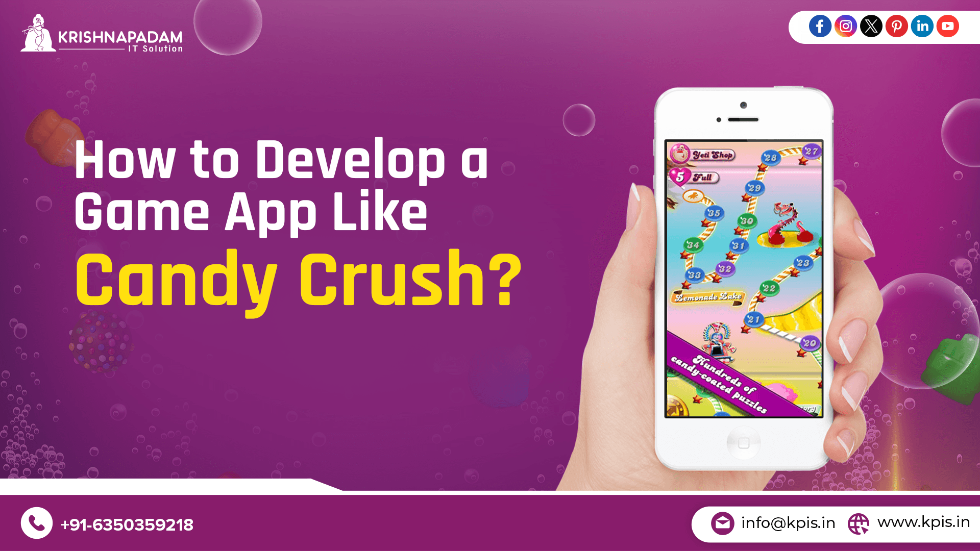 Hands-on close-up showing features of Candy Crush Saga iOS