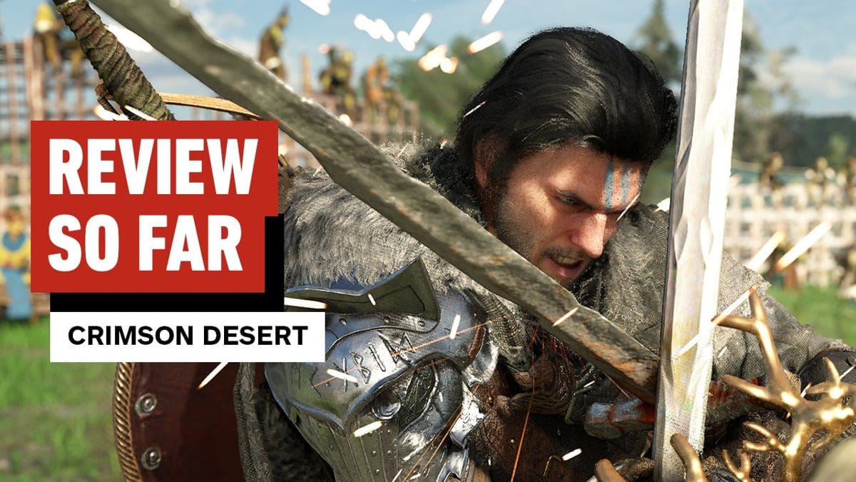 Hands-on close-up showing features of Crimson Desert review