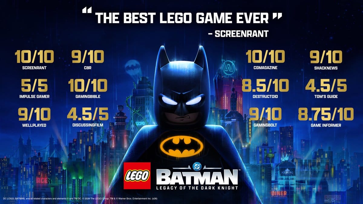 Hands-on close-up showing features of LEGO Batman Legacy of
