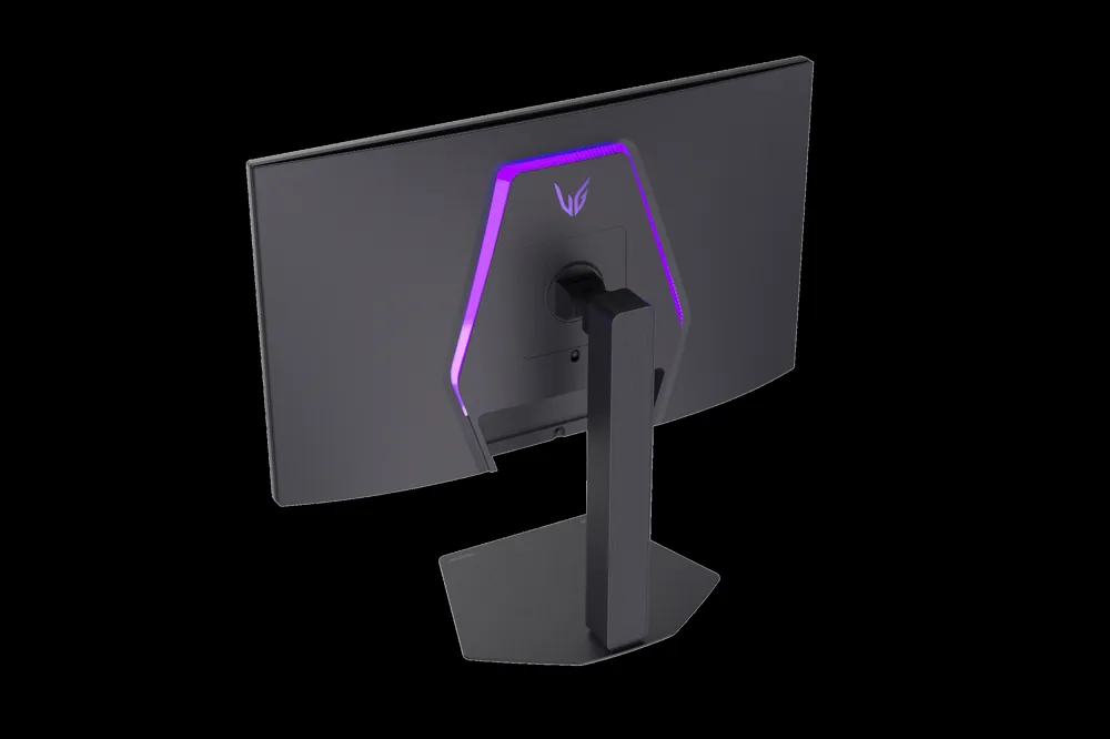 Hands-on close-up showing features of LG UltraGear evo GM9