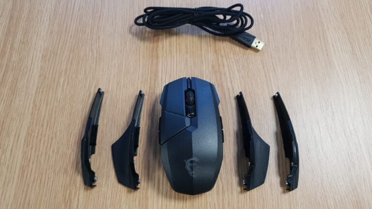 High resolution product overview of MSI gaming mouse budget