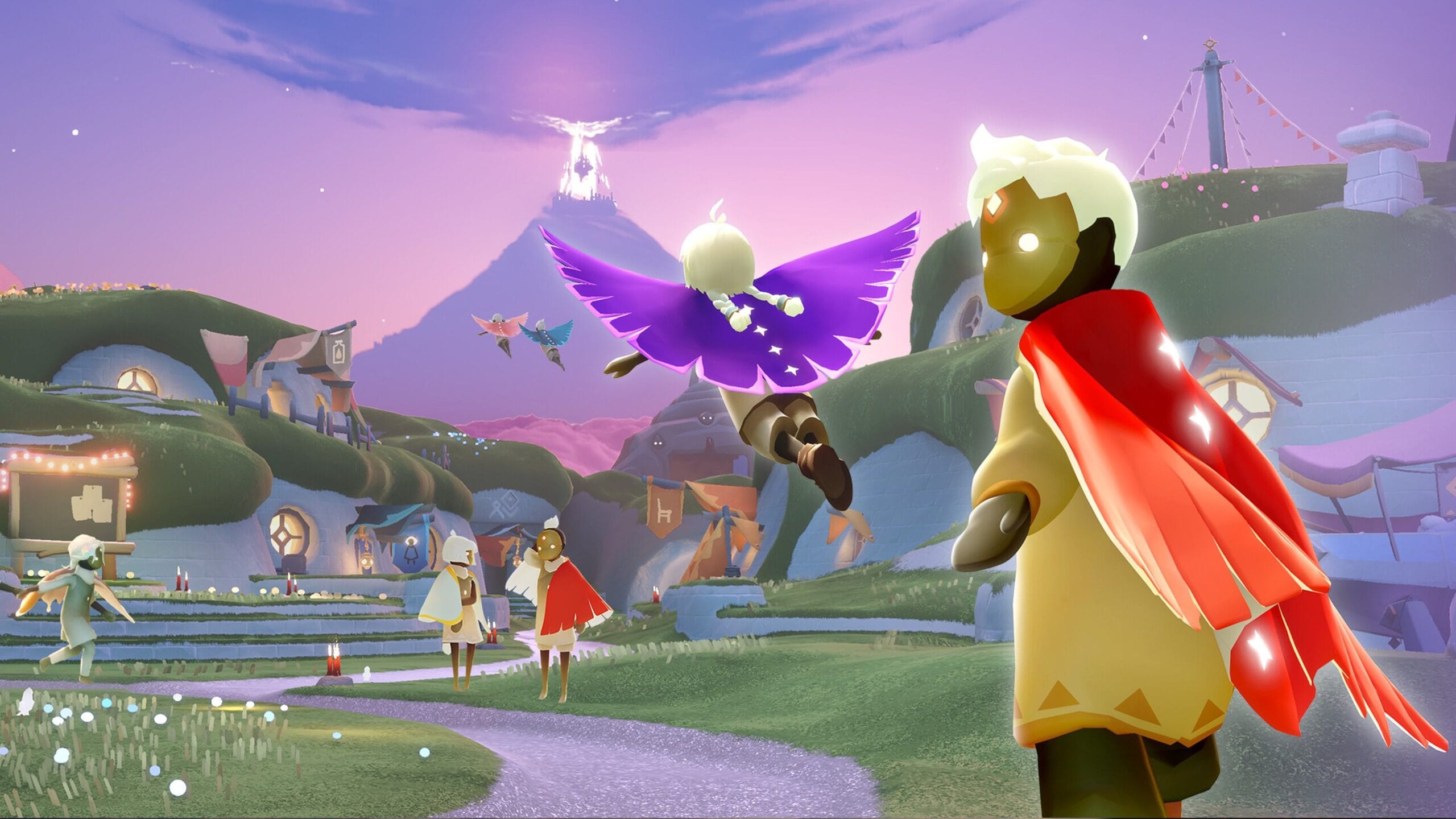 Hands-on close-up showing features of Sky Children of the