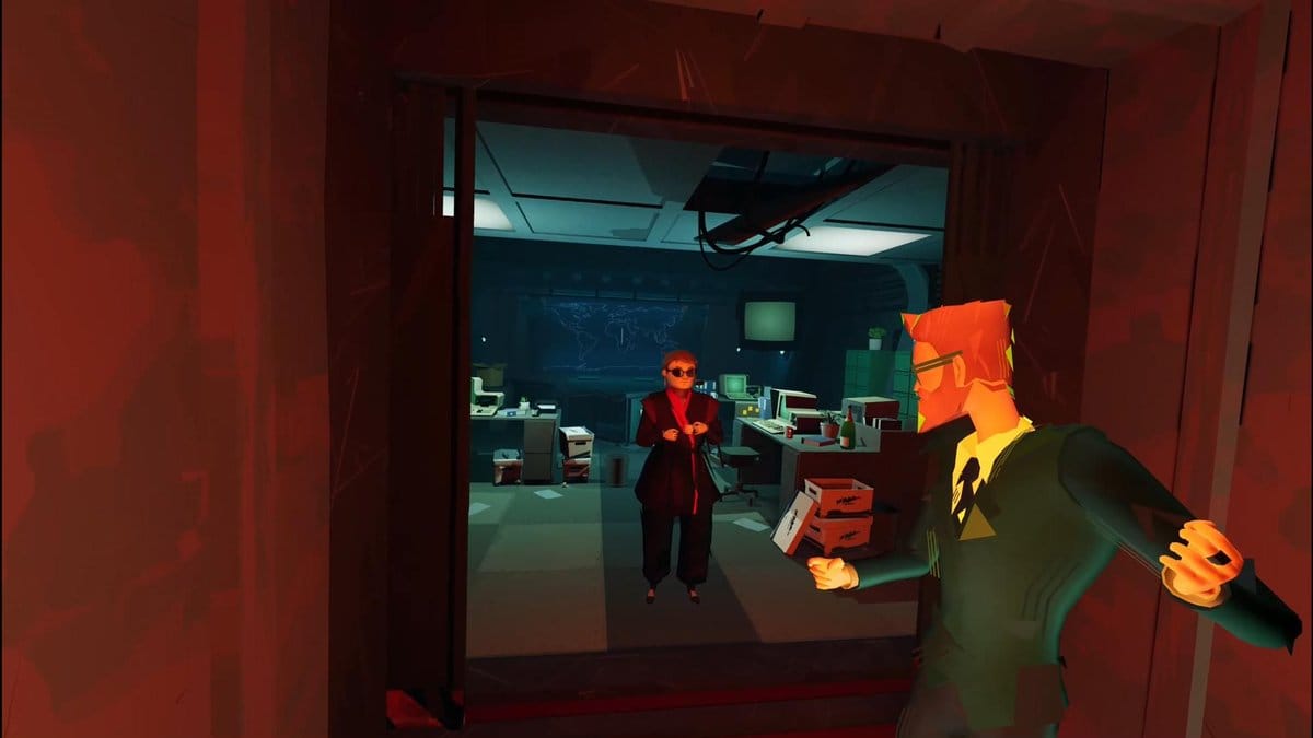 Hands-on close-up showing features of Spymaster Quest PC VR