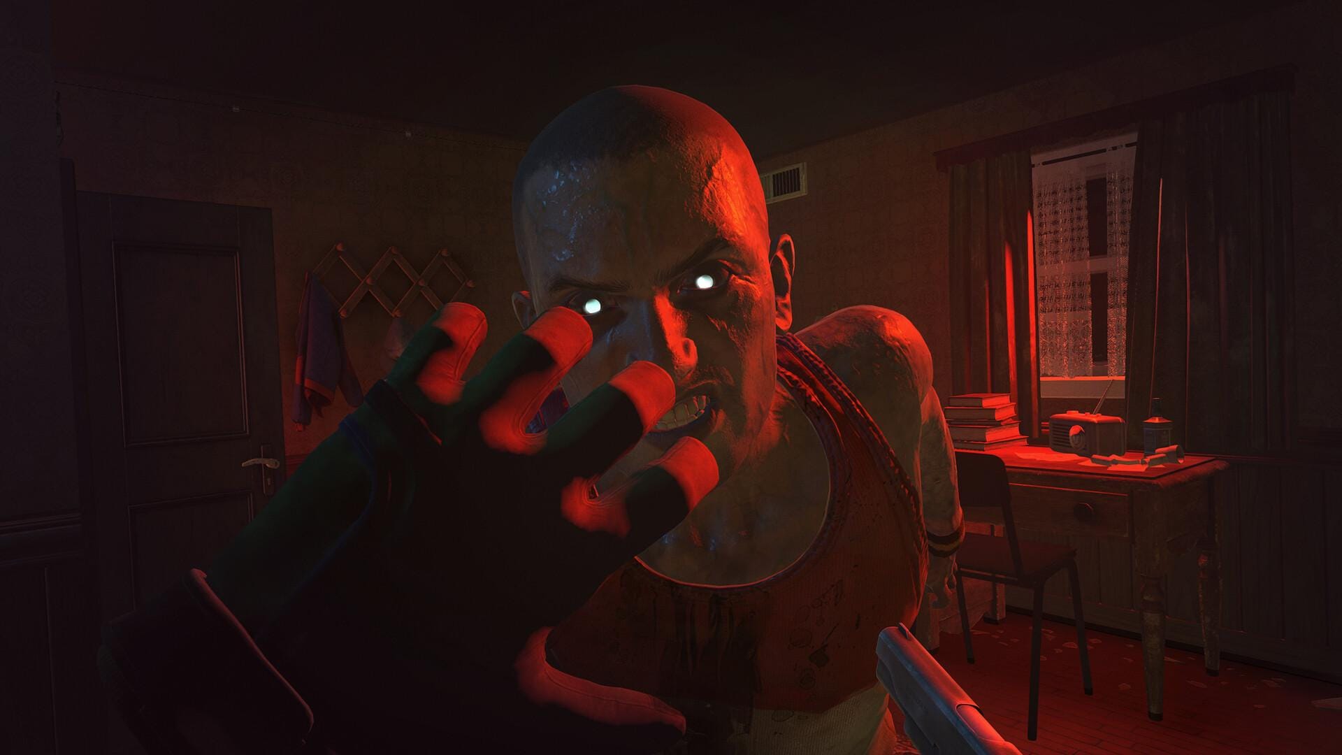 Hands-on close-up showing features of Into the Dead Crimson