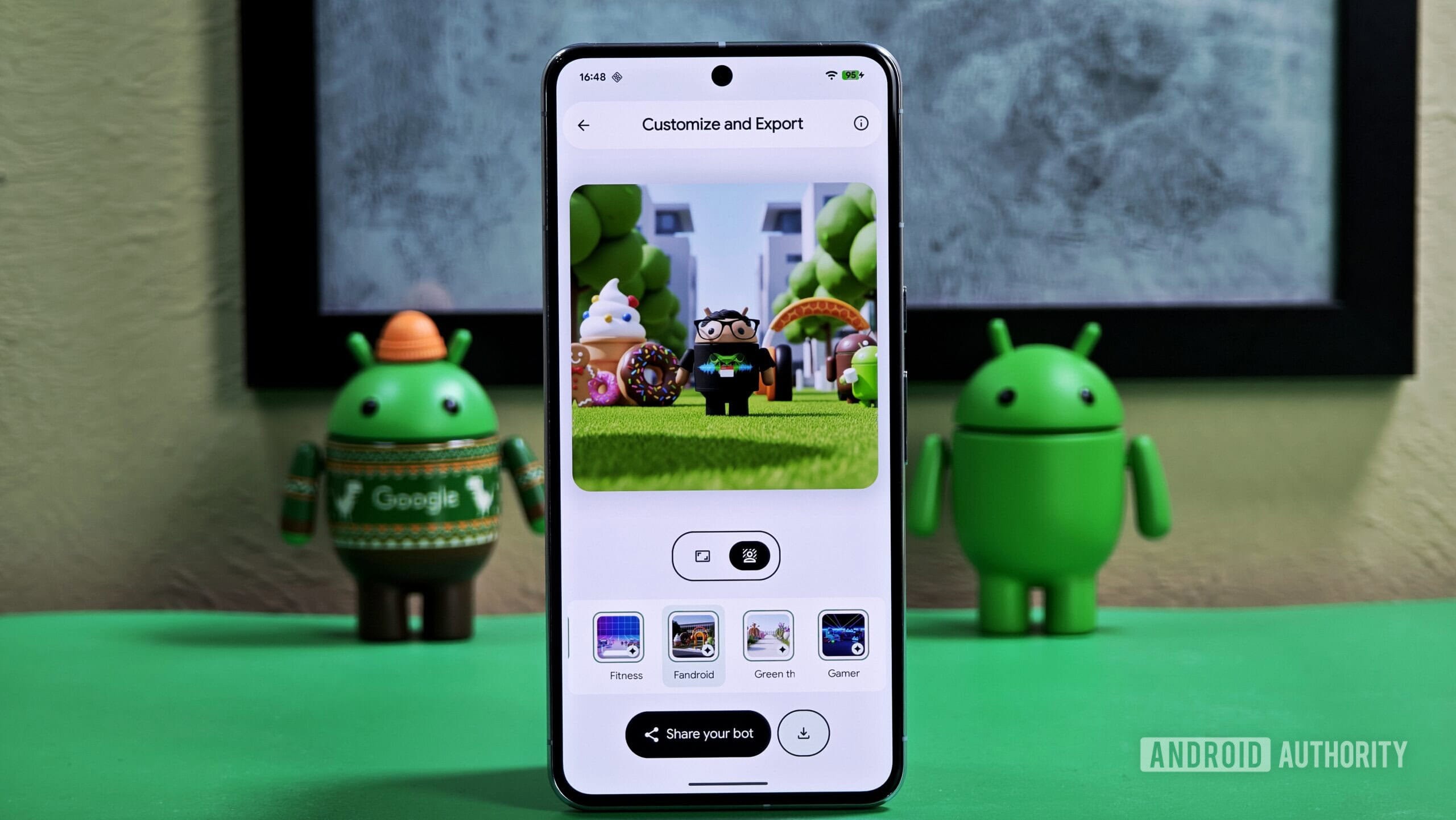 Hands-on close-up showing features of new Android games roundup