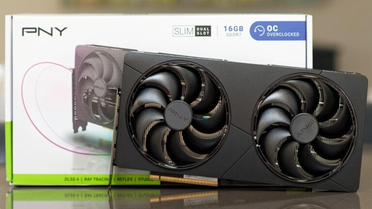 High resolution product overview of PNY GeForce RTX 5080