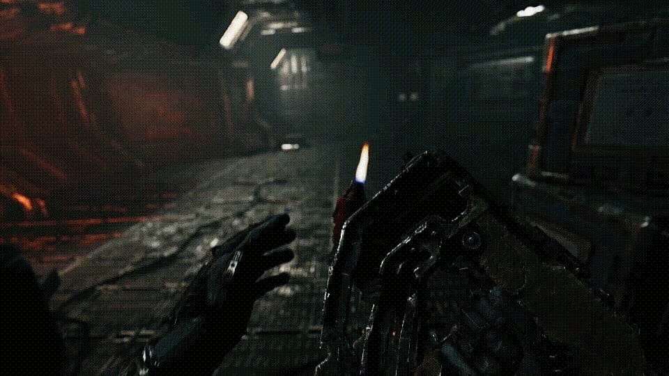 Rustmourne PC VR Review: Is This Sci-Fi Horror FPS Worth It? Hands-on close-up showing features of Rustmourne PC VR sci-fi