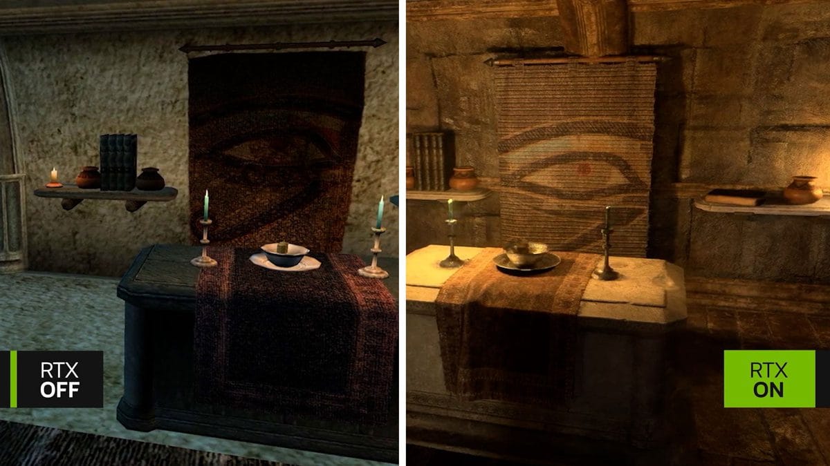 High resolution product overview of NVIDIA RTX Remix Morrowind