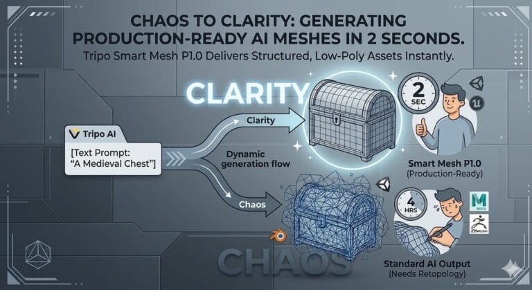 High resolution product overview of Tripo AI 3D asset