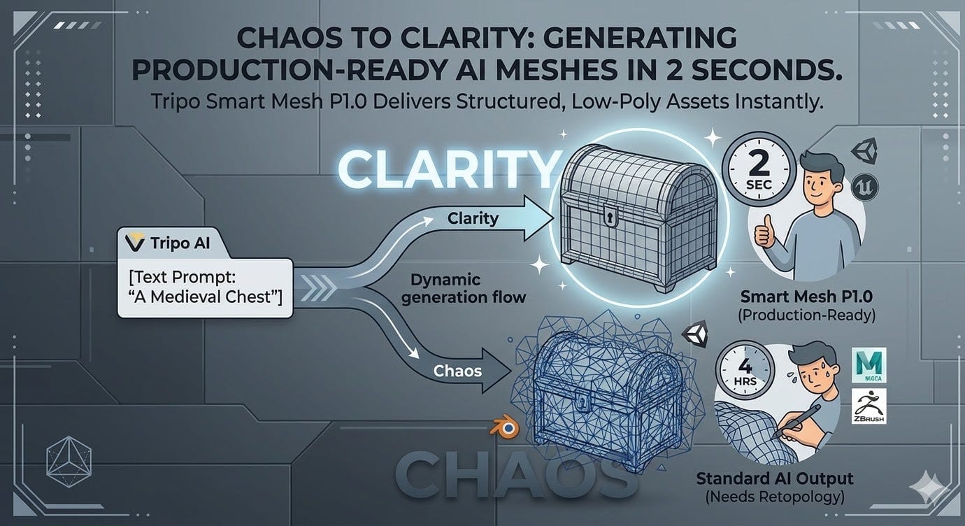 High resolution product overview of Tripo AI 3D asset