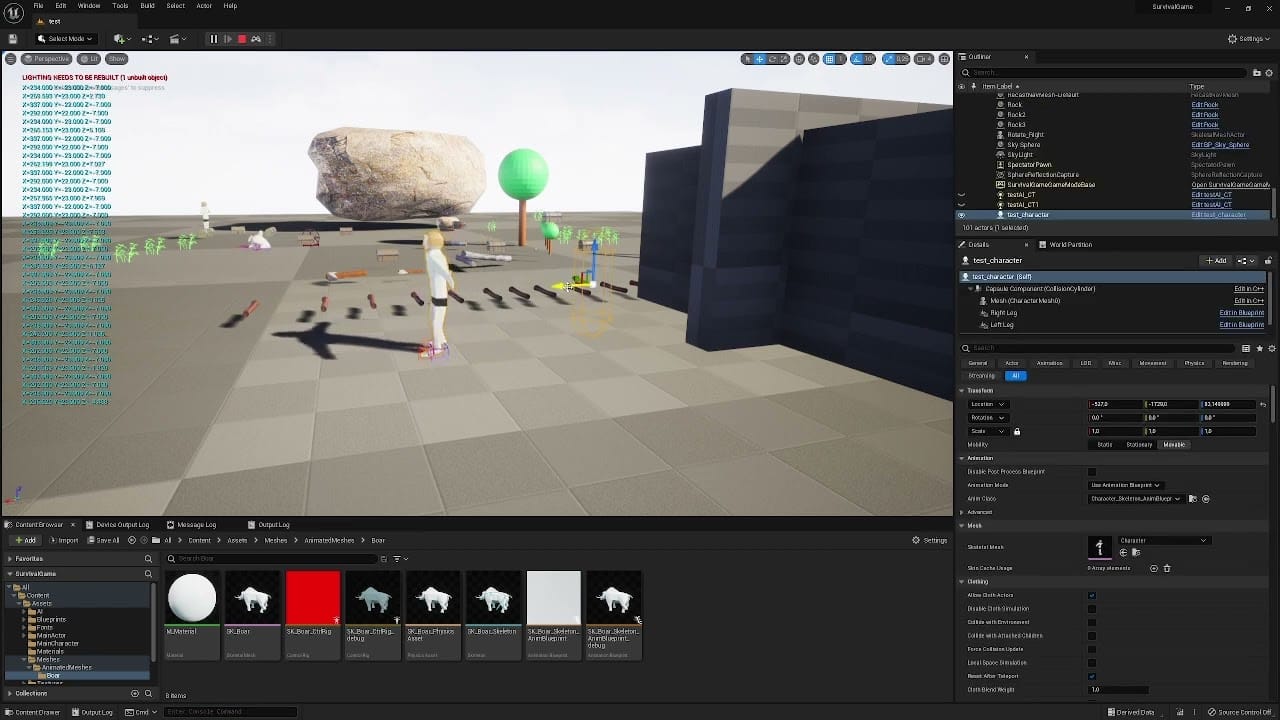 Hands-on close-up showing features of UE5 procedural animation tool